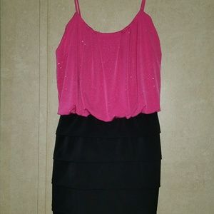 Sweet storm pink and black dress